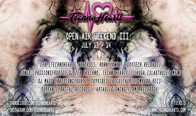 TechnoHearts open air weekend!  @technohearts @technohearts_records @bokaljud.nu