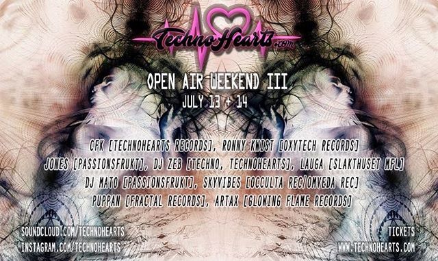 TechnoHearts open air weekend!  @technohearts @technohearts_records @bokaljud.nu